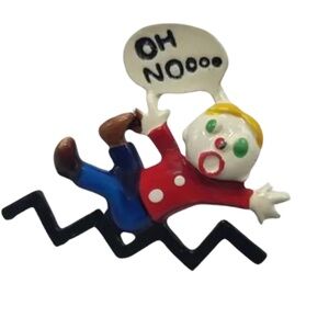 Vintage Mr Bill Enamel Metal Pin SNL "Oh Noooo" NBC Classic Great Condtion